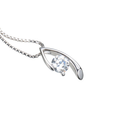 【ご遺骨から作るダイヤモンド0.25ct~(ダイヤ5色から選択)】ペンダントDP007ホワイトゴールド