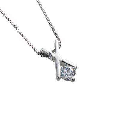 【ご遺骨から作るダイヤモンド0.25ct~(ダイヤ5色から選択)】ペンダントDP009ホワイトゴールド