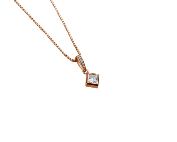 【ご遺骨から作るダイヤモンド0.25ct~(ダイヤ5色から選択)】ペンダントDP010ピンクゴールド