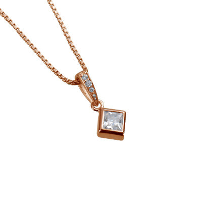 【ご遺骨から作るダイヤモンド0.25ct~(ダイヤ5色から選択)】ペンダントDP010ピンクゴールド