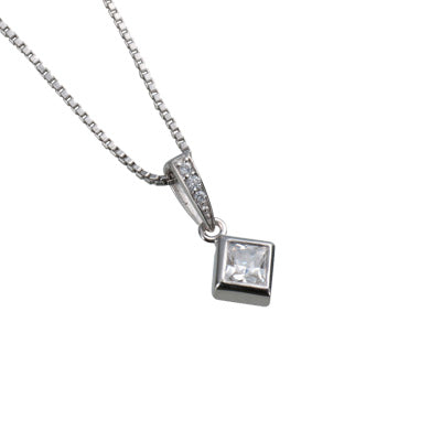 【ご遺骨から作るダイヤモンド0.25ct~(ダイヤ5色から選択)】ペンダントDP010ホワイトゴールド