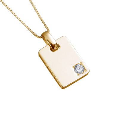 【ご遺骨から作るダイヤモンド0.25ct~(ダイヤ5色から選択)】ペンダントDP014ゴールド