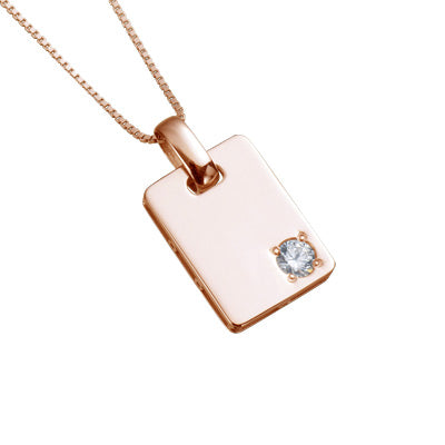 【ご遺骨から作るダイヤモンド0.25ct~(ダイヤ5色から選択)】ペンダントDP014ピンクゴールド