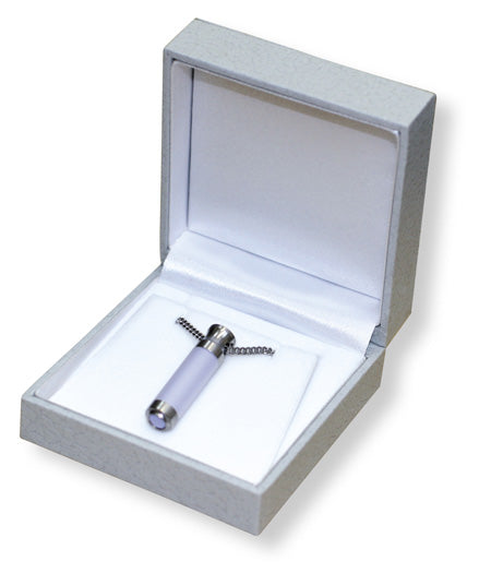 グリーフ遺骨ペンダント(自身封入タイプ)【スティック・ホワイト】