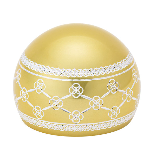 ミニ骨壷 ドーム型てのりミニ骨入【KANADE-奏-】ゴールド