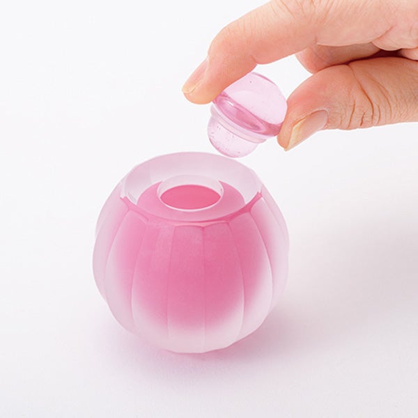 ミニ骨壷 ガラス製 ミニ骨入【AKARI-燈-】ピンク