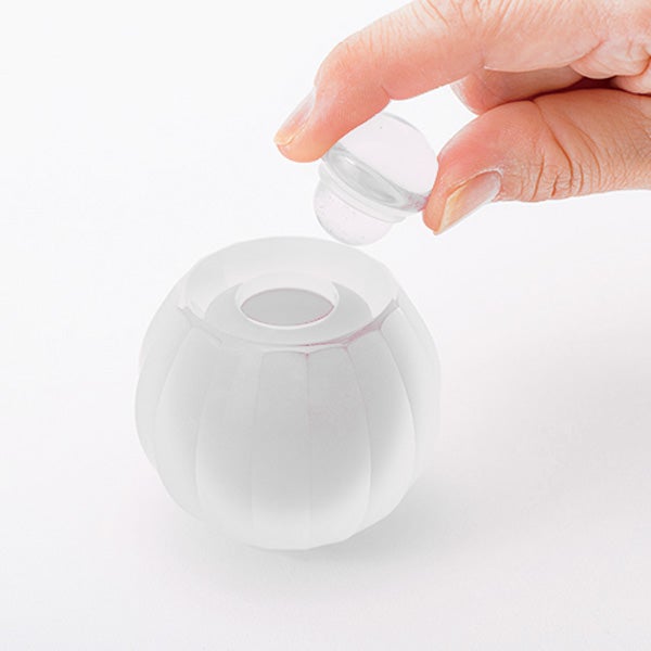 ミニ骨壷 ガラス製 ミニ骨入【AKARI-燈-】ホワイト