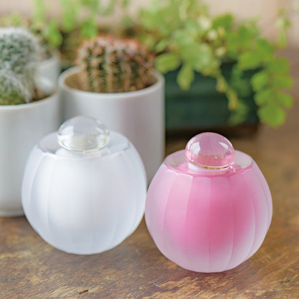 ミニ骨壷 ガラス製 ミニ骨入【AKARI-燈-】ホワイト