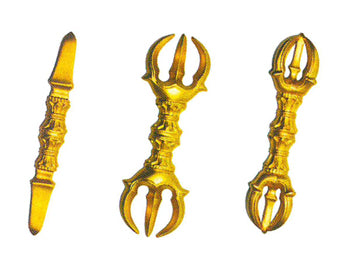 独鈷・三鈷・五鈷3点セット(桐箱入)合金製