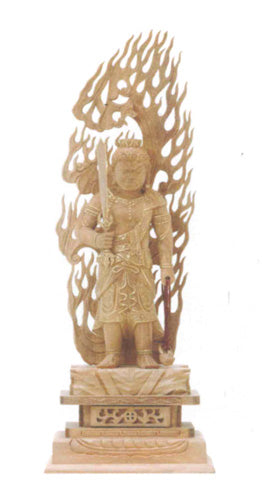 仏像 総白檀 【不動明王】 金泥書 3.5寸/4寸/4.5寸/5寸