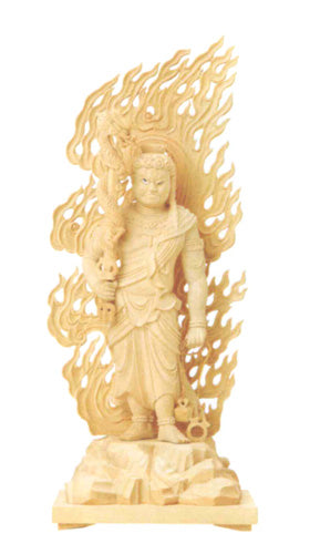 仏像 本柘植 【不動明王】 眼入【上彫】 4寸/4.5寸/5寸