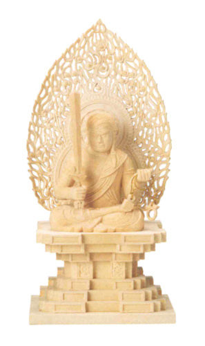 仏像 桧木 【座不動】 上彫 2.5寸