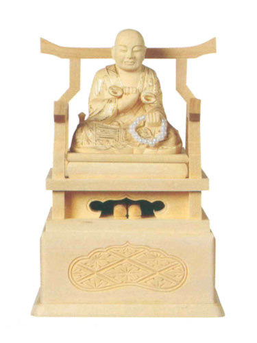 仏像 総柘植 【弘法大師】 金泥書 1.5寸/1.8寸/2寸/2.5寸/3寸