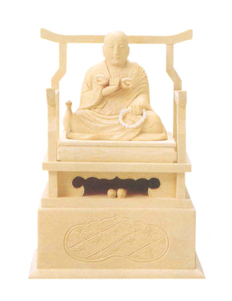 仏像 総白木 【弘法大師】 1.8寸/2寸/2.5寸/3寸