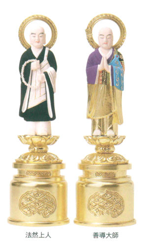 仏像 木製彩色 【両大師】 3.5寸/4寸/4.5寸
