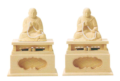 仏像 総白木 【親鸞・蓮如】 2寸/2.5寸/3寸