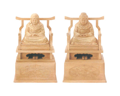 仏像 楠木地彫 【天台・伝教】 金泥書 2寸/2.5寸/3寸