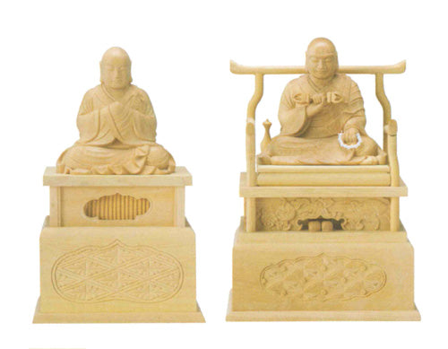 仏像 本柘植 【弘法大師・興教大師】 2寸/2.5寸