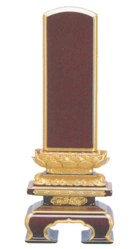 位牌 純面粉 上京型千倉座 吹蓮華 溜色 3.5寸/4寸/4.5寸/5寸/5.5寸/6寸