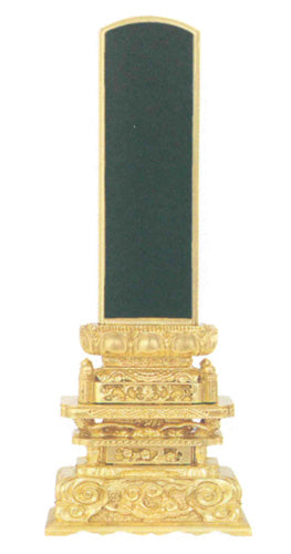 位牌 純三方金 京形二重高欄座 純三方金 4寸/4.5寸/5寸/6寸/25巾6