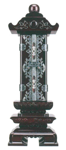 回出位牌 紫壇 春日回出(屋根付)中板共板【黒壇/紫壇】 4寸/4.5寸/5寸/6寸