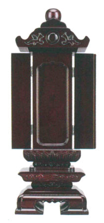 回出位牌 紫壇 春日回出(屋根付)中板共板【黒壇/紫壇】 4寸/4.5寸/5寸/6寸