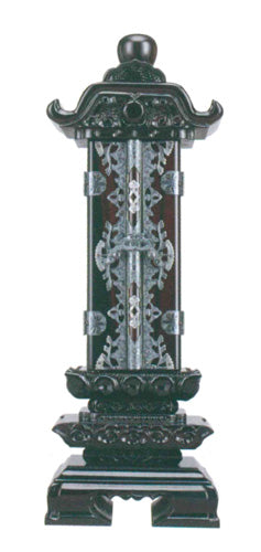 回出位牌 黒壇 雲二重回 中板共板【黒壇/紫壇】 3寸/3.5寸/4寸/4.5寸/5寸/6寸