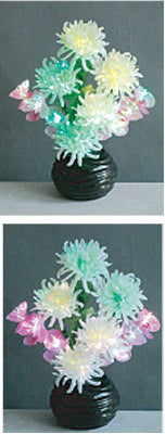 LEDで光る造花 ルミナス白菊と蘭（1台）