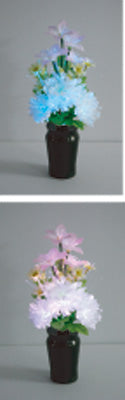 LEDで光る造花 小型ルミナスコードレス菊（1台）