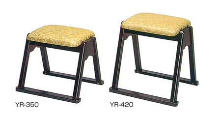 本堂用椅子（YRシリーズ）ゴールド［木製］　座高35cm/座高42cm
