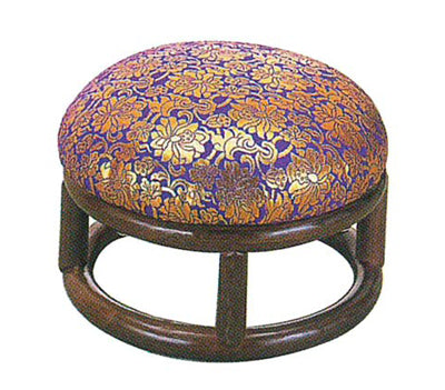 金襴丸型座椅子（籐製）