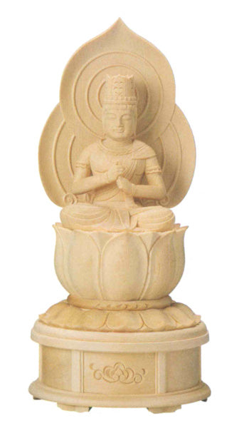 仏像 桧木 蓮華台座 【大日如来】 増台付　1.5寸/1.8寸/2寸/2.5寸