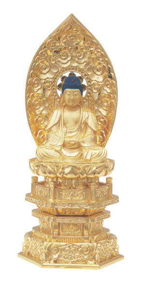 純金中七 【座釈迦】 肌粉　1.8寸/2寸/2.5寸/3寸/3.5寸