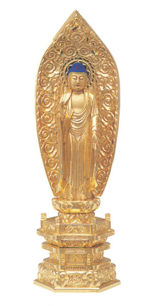 純金中七 【舟立弥陀】 肌粉　3.5寸/4寸/4.5寸/5寸/5.5寸/6寸/7寸